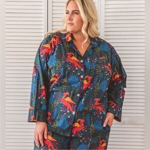 Printfresh Jersey Dragons sz L pajama set